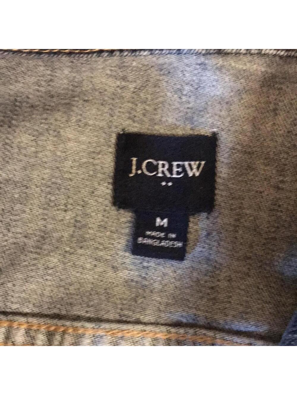 J.Crew Factory Denim Jacket Women’s M Blue Stretch Classic Trucker Jean - Picture 3 of 8